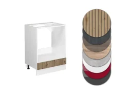 Vicco Herdumbauschrank R-Line Herdschrank Artisan-Eiche/Weiß 60 cm AP Eiche