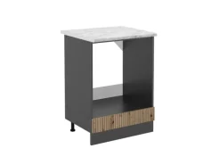 Vicco Herdumbauschrank R-Line Artisan-Eiche/Anthrazit 60 cm AP Marmor