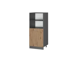 Vicco Herdumbauschrank R-Line Herdschrank Artisan-Eiche/Anthrazit 60 cm