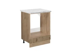 Vicco Herdumbauschrank R-Line Artisan-Eiche/Goldkraft Eiche 60 cm AP Marmor