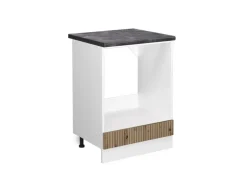 Vicco Herdumbauschrank R-Line Herdschrank Artisan-Eiche/Weiß 60 cm AP Anthrazit