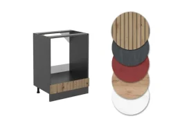 Vicco Herdumbauschrank R-Line Artisan-Eiche/Anthrazit 60 cm AP Anthrazit