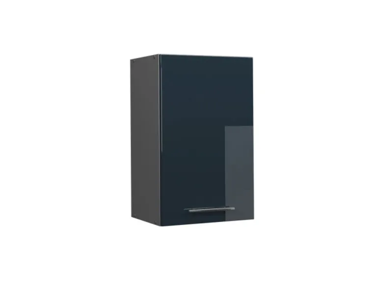 Vicco Hängeschrank Fame-Line Hängender Küchenschrank Dunkelblau Hochglanz/Anthrazit 45 cm