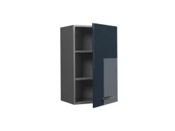 Vicco Hängeschrank Fame-Line Hängender Küchenschrank Dunkelblau Hochglanz/Anthrazit 45 cm