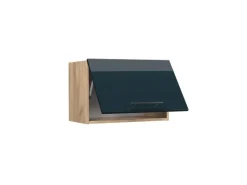 Vicco Hängeschrank Fame-Line Dunkelblau Hochglanz/Goldkraft Eiche 60 cm Flach