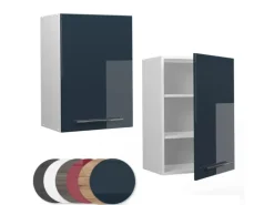 Vicco Hängeschrank Fame-Line Hängender Küchenschrank Dunkelblau Hochglanz/Weiß 50 cm