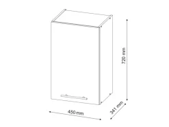 Vicco Hängeschrank Fame-Line Hängender Küchenschrank Anthrazit/Weiß 45 cm