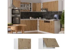 Vicco Hängeschrank R-Line Hängender Küchenschrank Artisan-Eiche/Weiß 60 cm Flach