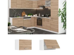 Vicco Hängeschrank R-Line Hängender Küchenschrank Sonoma/Weiß 60 cm Flach