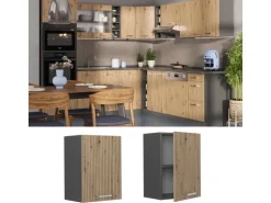 Vicco Hängeschrank R-Line Hängender Küchenschrank Artisan-Eiche/Anthrazit 45 cm