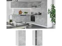 Vicco Hängeschrank R-Line Hängender Küchenschrank Beton/Weiß 40 cm