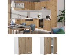 Vicco Hängeschrank R-Line Hängender Küchenschrank Artisan-Eiche/Weiß 60 cm