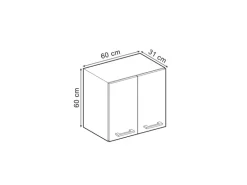 Vicco Hängeschrank R-Line Hängender Küchenschrank Schwarz Beton/Anthrazit 60 cm