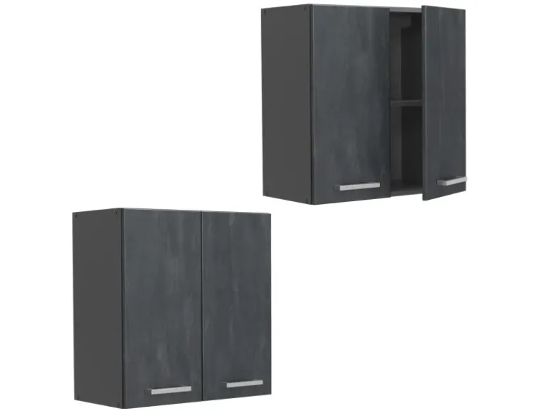Vicco Hängeschrank R-Line Hängender Küchenschrank Schwarz Beton/Anthrazit 60 cm