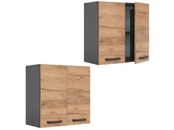 Vicco Hängeschrank R-Line Hängender Küchenschrank Goldkraft Eiche/Anthrazit 60 cm