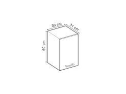 Vicco Hängeschrank R-Line Hängender Küchenschrank Artisan-Eiche/Weiß 30 cm