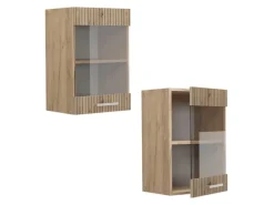 Vicco Küchenglasschrank R-Line Glashängeschrank Artisan-Eiche/Goldkraft Eiche 40 cm