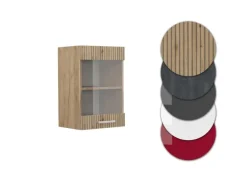 Vicco Küchenglasschrank R-Line Glashängeschrank Artisan-Eiche/Goldkraft Eiche 40 cm