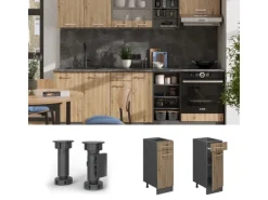 Vicco Küchenunterschrank R-Line Artisan-Eiche/Anthrazit 30 cm ohne Arbeitsplatte