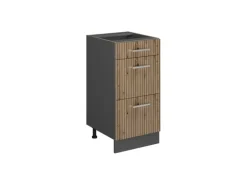 Vicco Küchenunterschrank R-Line Artisan-Eiche/Anthrazit 40 cm mit Schubladen ohne Arbeitsplatte