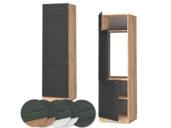 Vicco Kühlumbauschrank Fame-Line Anthrazit-Gold/Goldkraft Eiche 60 cm