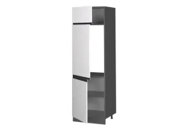 Vicco Kühlumbauschrank R-Line Hochschrank für die Küche Weiß/Anthrazit 60 cm J-Shape