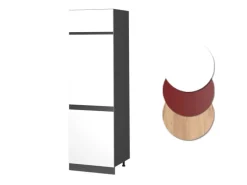 Vicco Kühlumbauschrank R-Line Hochschrank für die Küche Weiß/Anthrazit 60 cm J-Shape