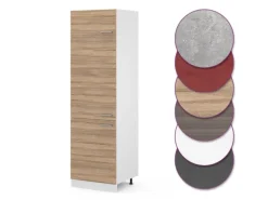 Vicco Kühlumbauschrank R-Line Hochschrank für die Küche Sonoma/Weiß 60 cm