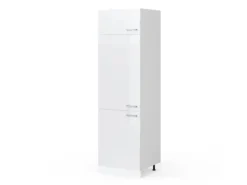 Vicco Kühlumbauschrank R-Line Hochschrank für die Küche Weiß Hochglanz/Weiß 60 cm