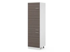 Vicco Kühlumbauschrank R-Line Hochschrank für die Küche Grau/Weiß 60 cm