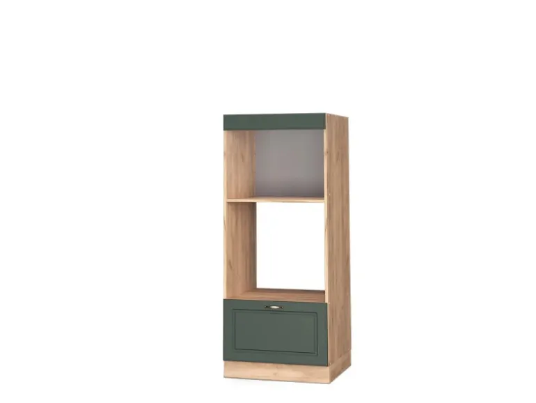 Vicco Mikrowellenschrank Fame-Line Grün-Gold Landhaus/Goldkraft Eiche 60 cm Offen