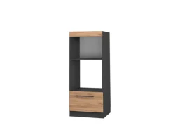 Vicco Mikrowellenschrank Fame-Line Goldkraft Eiche/Anthrazit 60 cm Offen