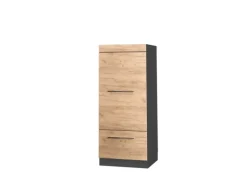 Vicco Mikrowellenschrank Fame-Line Küchenregal für die Mikrowelle Goldkraft Eiche/Anthrazit 60 cm