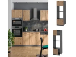 Vicco Mikrowellenschrank R-Line Küchenregal für die Mikrowelle Artisan-Eiche/Anthrazit 60 cm