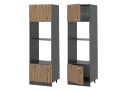 Vicco Mikrowellenschrank R-Line Küchenregal für die Mikrowelle Artisan-Eiche/Anthrazit 60 cm