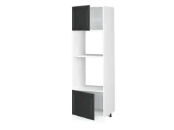 Vicco Mikrowellenschrank R-Line Küchenregal für die Mikrowelle Anthrazit Landhaus/Weiß 60 cm