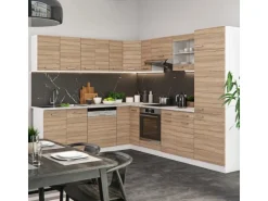 Vicco R-Line Eckküche Sonoma 227 x 287 cm AP Marmor ohne E-Geräte