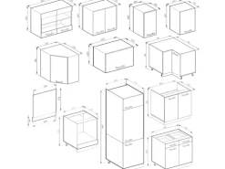 Vicco R-Line Eckküche Weiß Landhaus/Weiß 227 x 287 cm ohne Arbeitsplatte ohne E-Geräte