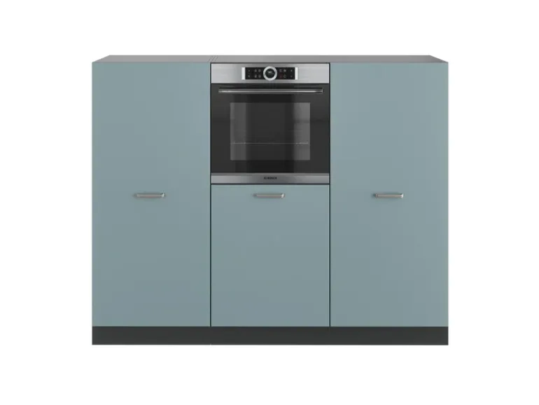 Vicco R-Line Einbauküche Blau-Grau/Anthrazit 180 cm ohne Arbeitsplatte ohne E-Geräte