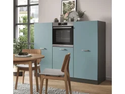 Vicco R-Line Einbauküche Blau-Grau/Anthrazit 180 cm ohne Arbeitsplatte ohne E-Geräte