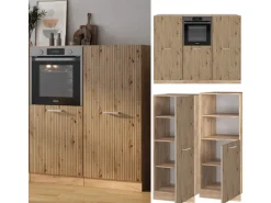 Vicco R-Line Küchenblock Artisan-Eiche/Goldkraft Eiche 180 cm ohne Arbeitsplatte ohne E-Geräte