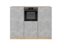 Vicco R-Line Küchenblock Beton/Goldkraft Eiche 180 cm ohne Arbeitsplatte ohne E-Geräte