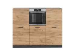 Vicco R-Line Küchenblock Goldkraft Eiche/Anthrazit 180 cm ohne Arbeitsplatte ohne E-Geräte