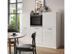 Vicco R-Line Küchenblock Weiß Hochglanz/Weiß 180 cm ohne Arbeitsplatte ohne E-Geräte