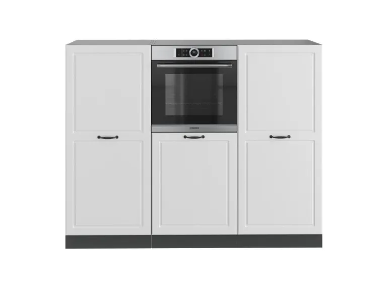 Vicco R-Line Küchenblock Weiß Landhaus/Anthrazit 180 cm ohne Arbeitsplatte ohne E-Geräte