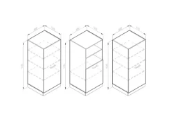 Vicco R-Line Küchenblock Weiß Landhaus/Anthrazit 180 cm ohne Arbeitsplatte ohne E-Geräte