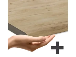 Vicco R-Line Küchenzeile Blau-Grau/Anthrazit 350 cm mit HochschrankAP Eiche ohne E-Geräte