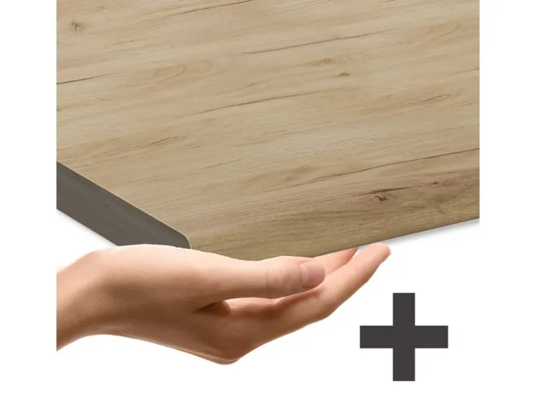 Vicco R-Line Küchenzeile Blau-Grau/Anthrazit 350 cm mit HochschrankAP Eiche ohne E-Geräte