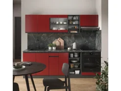 Vicco R-Line Küchenzeile Rot/Anthrazit 240 cm J-Shape ohne E-Geräte