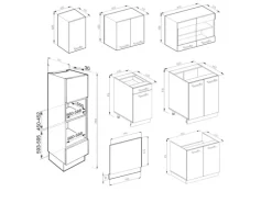 Vicco R-Line Küchenzeile Weiß Hochglanz/Anthrazit 300 cm mit Hochschrankohne Arbeitsplatte ohne E-Geräte